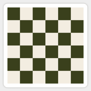 Checkered (Dark Olive Green) Sticker